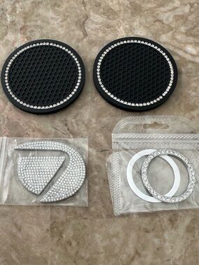 Lexus logo Rhinestone Bling Crystal Car Emblem Bling coasters,Engine Start Ring